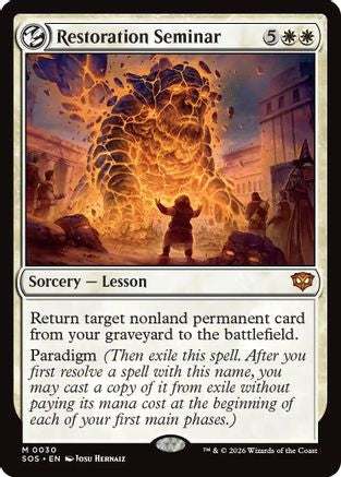 Restoration Seminar (SOS-030) - Secrets of Strixhaven - Secrets of Strixhaven - Card Brawlers | Quebec | Canada |