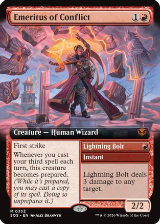 Emeritus of Conflict (Extended Art) (SOS-332) - Secrets of Strixhaven Foil - Secrets of Strixhaven - Card Brawlers | Quebec | Canada |