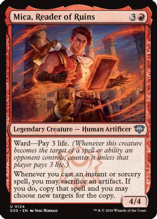 Mica, Reader of Ruins (SOS-124) - Secrets of Strixhaven Foil - Secrets of Strixhaven - Card Brawlers | Quebec | Canada |