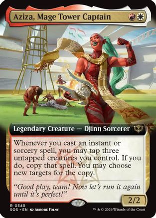 Aziza, Mage Tower Captain (Extended Art) (SOS-345) - Secrets of Strixhaven Foil - Secrets of Strixhaven - Card Brawlers | Quebec | Canada |