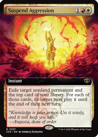 Suspend Aggression (Extended Art) (SOS-357) - Secrets of Strixhaven Foil - Secrets of Strixhaven - Card Brawlers | Quebec | Canada |