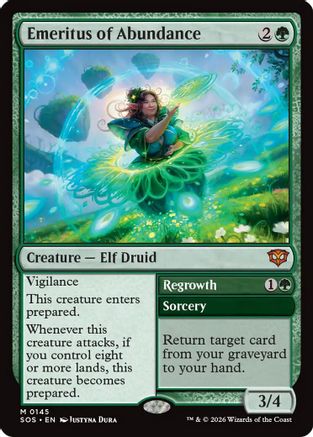Emeritus of Abundance (SOS-145) - Secrets of Strixhaven Foil - Secrets of Strixhaven - Card Brawlers | Quebec | Canada |