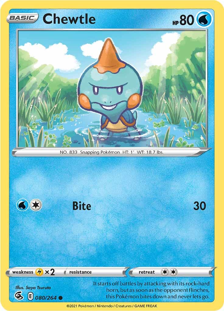 Chewtle (080/264) [Sword & Shield: Fusion Strike] - Pokémon - Card Brawlers | Quebec | Canada |
