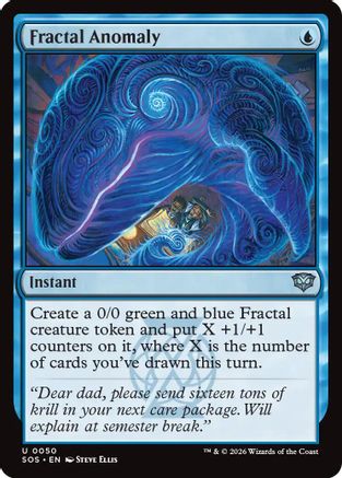 Fractal Anomaly (SOS-050) - Secrets of Strixhaven Foil - Secrets of Strixhaven - Card Brawlers | Quebec | Canada |
