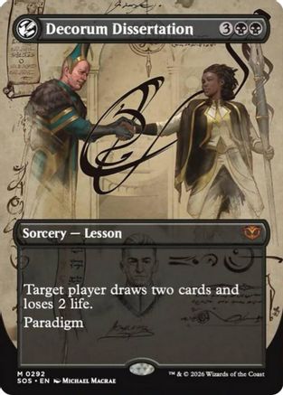 Decorum Dissertation (Borderless) (SOS-292) - Secrets of Strixhaven - Secrets of Strixhaven - Card Brawlers | Quebec | Canada |