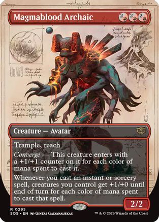 Magmablood Archaic (Borderless) (SOS-295) - Secrets of Strixhaven Foil - Secrets of Strixhaven - Card Brawlers | Quebec | Canada |
