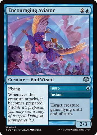 Encouraging Aviator (SOS-046) - Secrets of Strixhaven - Secrets of Strixhaven - Card Brawlers | Quebec | Canada |