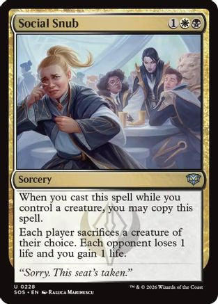 Social Snub (SOS-228) - Secrets of Strixhaven Foil - Secrets of Strixhaven - Card Brawlers | Quebec | Canada |