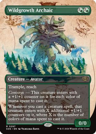 Wildgrowth Archaic (Borderless) (SOS-297) - Secrets of Strixhaven Foil - Secrets of Strixhaven - Card Brawlers | Quebec | Canada |