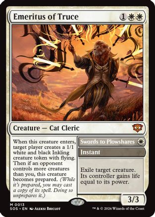 Emeritus of Truce (SOS-013) - Secrets of Strixhaven - Secrets of Strixhaven - Card Brawlers | Quebec | Canada |