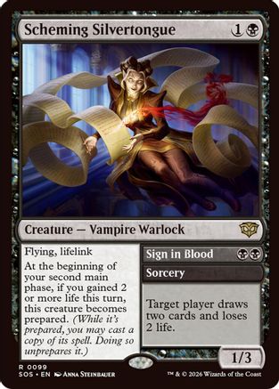 Scheming Silvertongue (SOS-099) - Secrets of Strixhaven - Secrets of Strixhaven - Card Brawlers | Quebec | Canada |