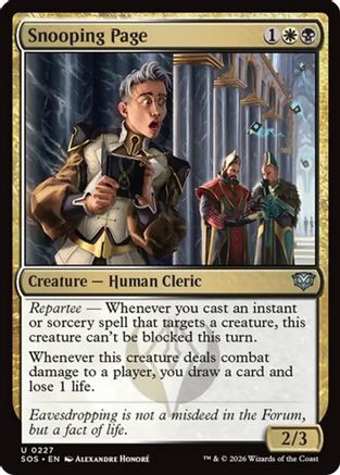 Snooping Page (SOS-227) - Secrets of Strixhaven Foil - Secrets of Strixhaven - Card Brawlers | Quebec | Canada |