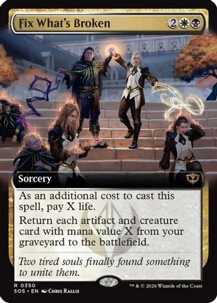 Fix What's Broken (Extended Art) (SOS-350) - Secrets of Strixhaven - Secrets of Strixhaven - Card Brawlers | Quebec | Canada |