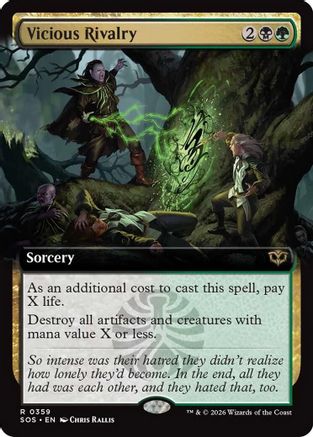 Vicious Rivalry (Extended Art) (SOS-359) - Secrets of Strixhaven - Secrets of Strixhaven - Card Brawlers | Quebec | Canada |