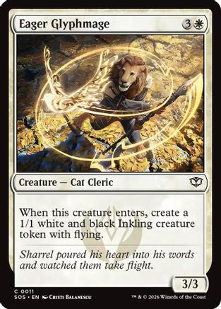 Eager Glyphmage (SOS-011) - Secrets of Strixhaven - Secrets of Strixhaven - Card Brawlers | Quebec | Canada |