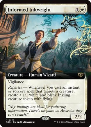 Informed Inkwright (Extended Art) (SOS-311) - Secrets of Strixhaven - Secrets of Strixhaven - Card Brawlers | Quebec | Canada |