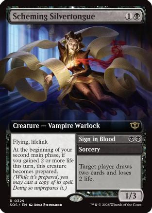 Scheming Silvertongue (Extended Art) (SOS-329) - Secrets of Strixhaven - Secrets of Strixhaven - Card Brawlers | Quebec | Canada |