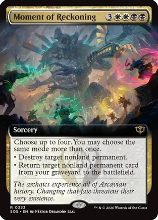 Moment of Reckoning (Extended Art) (SOS-353) - Secrets of Strixhaven - Secrets of Strixhaven - Card Brawlers | Quebec | Canada |