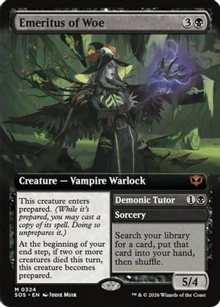 Emeritus of Woe (Extended Art) (SOS-324) - Secrets of Strixhaven Foil - Secrets of Strixhaven - Card Brawlers | Quebec | Canada |