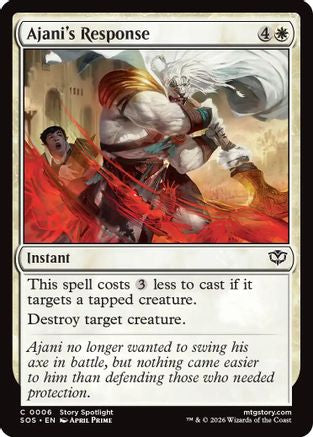Ajani's Response (SOS-006) - Secrets of Strixhaven - Secrets of Strixhaven - Card Brawlers | Quebec | Canada |