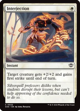 Interjection (SOS-022) - Secrets of Strixhaven Foil - Secrets of Strixhaven - Card Brawlers | Quebec | Canada |