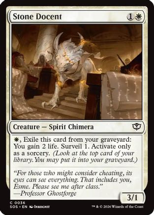 Stone Docent (SOS-036) - Secrets of Strixhaven Foil - Secrets of Strixhaven - Card Brawlers | Quebec | Canada |