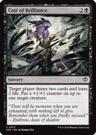 Cost of Brilliance (SOS-077) - Secrets of Strixhaven Foil - Secrets of Strixhaven - Card Brawlers | Quebec | Canada |