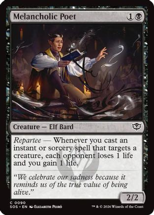 Melancholic Poet (SOS-090) - Secrets of Strixhaven Foil - Secrets of Strixhaven - Card Brawlers | Quebec | Canada |