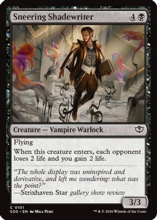 Sneering Shadewriter (SOS-101) - Secrets of Strixhaven Foil - Secrets of Strixhaven - Card Brawlers | Quebec | Canada |