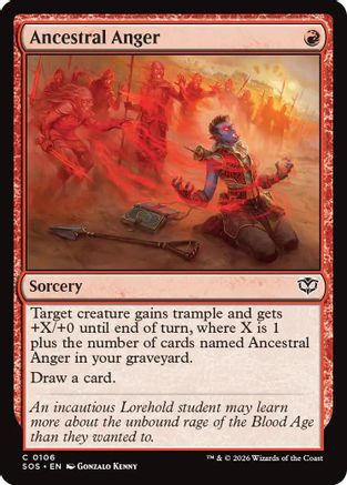 Ancestral Anger (SOS-106) - Secrets of Strixhaven Foil - Secrets of Strixhaven - Card Brawlers | Quebec | Canada |