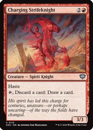 Charging Strifeknight (SOS-110) - Secrets of Strixhaven Foil - Secrets of Strixhaven - Card Brawlers | Quebec | Canada |