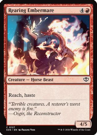 Rearing Embermare (SOS-127) - Secrets of Strixhaven Foil - Secrets of Strixhaven - Card Brawlers | Quebec | Canada |