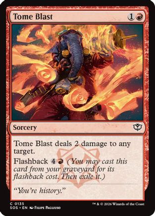 Tome Blast (SOS-135) - Secrets of Strixhaven Foil - Secrets of Strixhaven - Card Brawlers | Quebec | Canada |