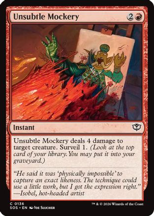 Unsubtle Mockery (SOS-136) - Secrets of Strixhaven - Secrets of Strixhaven - Card Brawlers | Quebec | Canada |