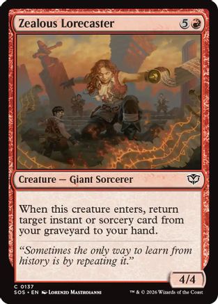 Zealous Lorecaster (SOS-137) - Secrets of Strixhaven Foil - Secrets of Strixhaven - Card Brawlers | Quebec | Canada |
