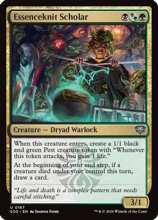 Essenceknit Scholar (SOS-187) - Secrets of Strixhaven Foil - Secrets of Strixhaven - Card Brawlers | Quebec | Canada |