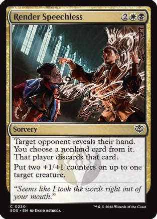 Render Speechless (SOS-220) - Secrets of Strixhaven - Secrets of Strixhaven - Card Brawlers | Quebec | Canada |