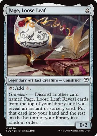 Page, Loose Leaf (SOS-250) - Secrets of Strixhaven Foil - Secrets of Strixhaven - Card Brawlers | Quebec | Canada |