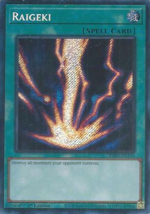 Raigeki [RA05-EN110] Secret Rare - Rarity Collection 5 - Card Brawlers | Quebec | Canada |