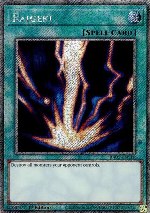 Raigeki [RA05-EN110] Platinum Secret Rare - Rarity Collection 5 - Card Brawlers | Quebec | Canada |