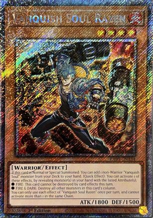 Vanquish Soul Razen [RA05-EN134] Platinum Secret Rare - Rarity Collection 5 - Card Brawlers | Quebec | Canada |