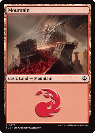 Mountain (0278) (SOS-278) - Secrets of Strixhaven Foil - Secrets of Strixhaven - Card Brawlers | Quebec | Canada |