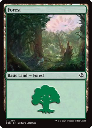 Forest (0280) (SOS-280) - Secrets of Strixhaven Foil - Secrets of Strixhaven - Card Brawlers | Quebec | Canada |