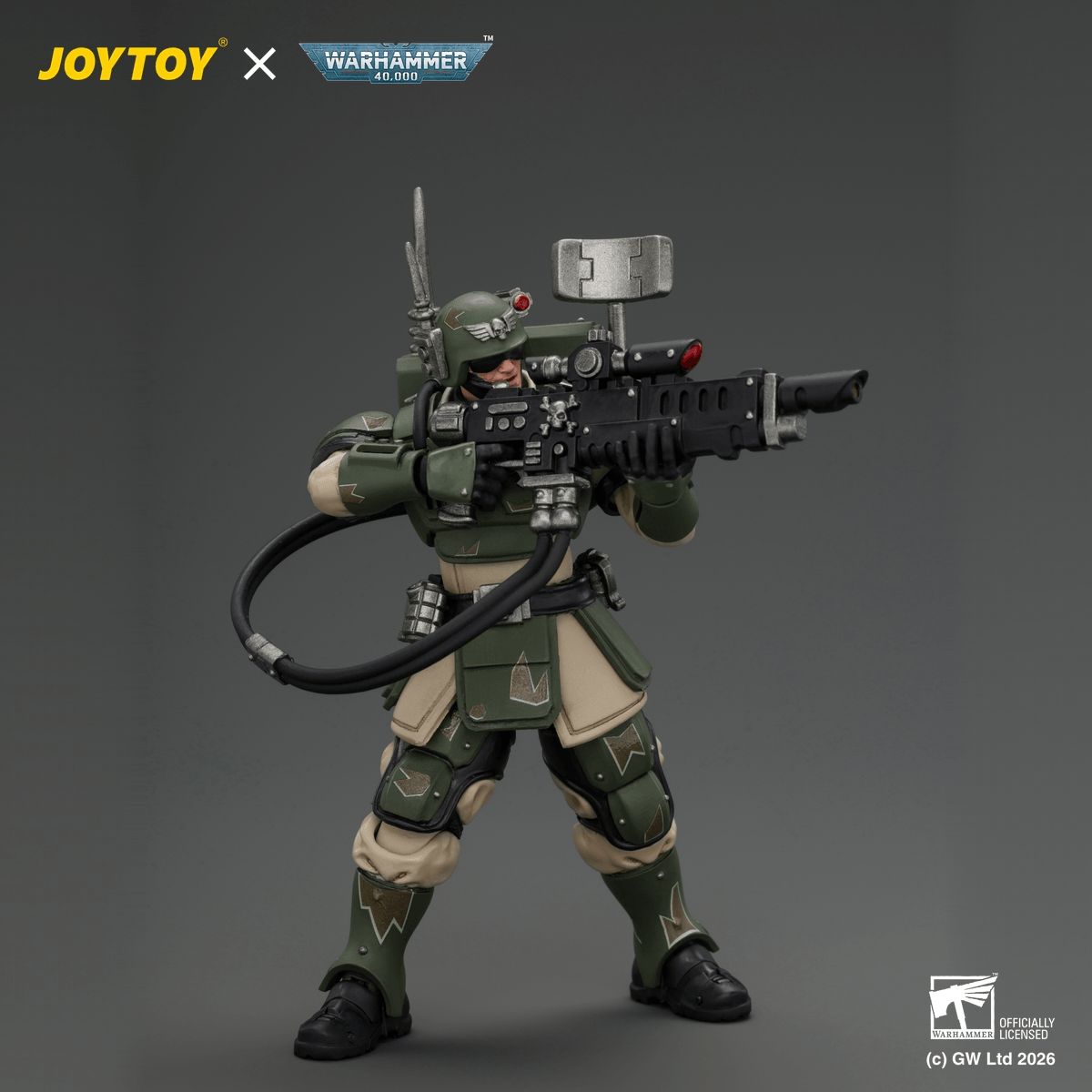 JOYTOY - Warhammer 40k - Astra Militarum - Kasrkin 3 with Hot-shot Lasgun and Vox-caster - (PREORDER) October 30, 2026