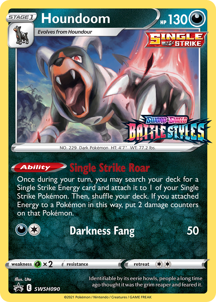 Houndoom (SWSH090) (Prerelease Promo) [Sword & Shield: Black Star Promos] - Pokémon - Card Brawlers | Quebec | Canada |
