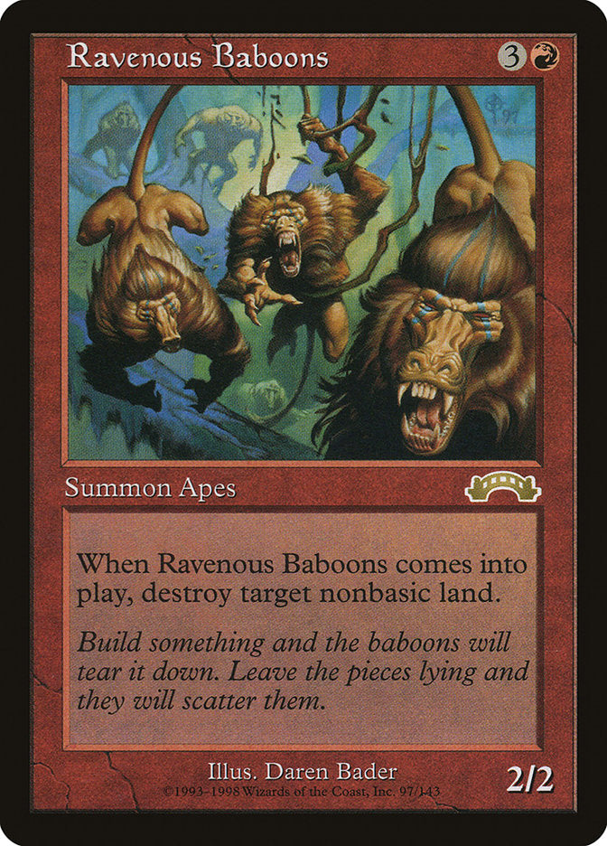 Ravenous Baboons [Exodus] - Magic: The Gathering - Card Brawlers | Quebec | Canada |