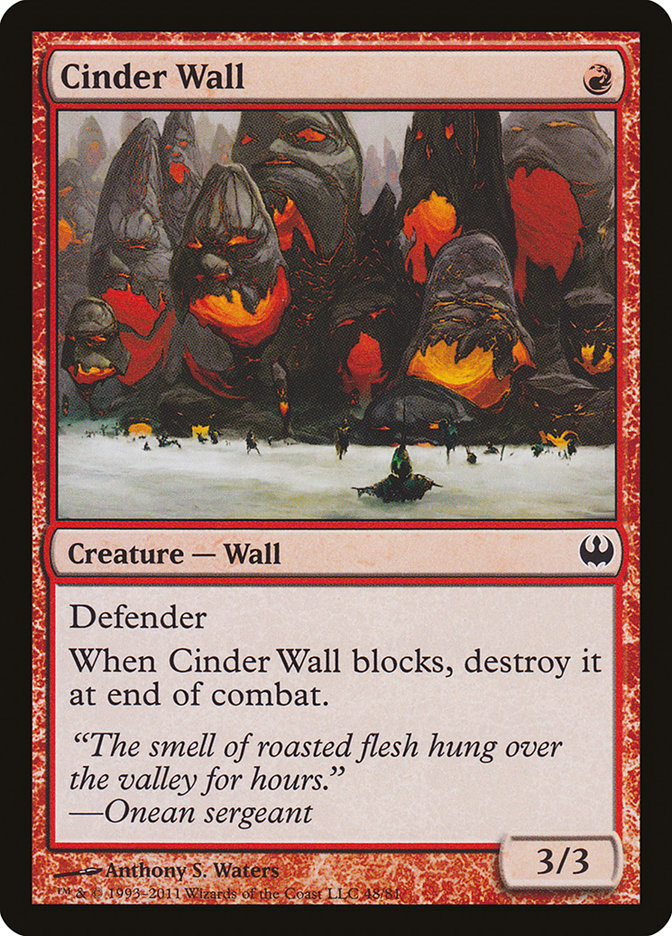 Cinder Wall [Duel Decks: Knights vs. Dragons] - Magic: The Gathering - Card Brawlers | Quebec | Canada |