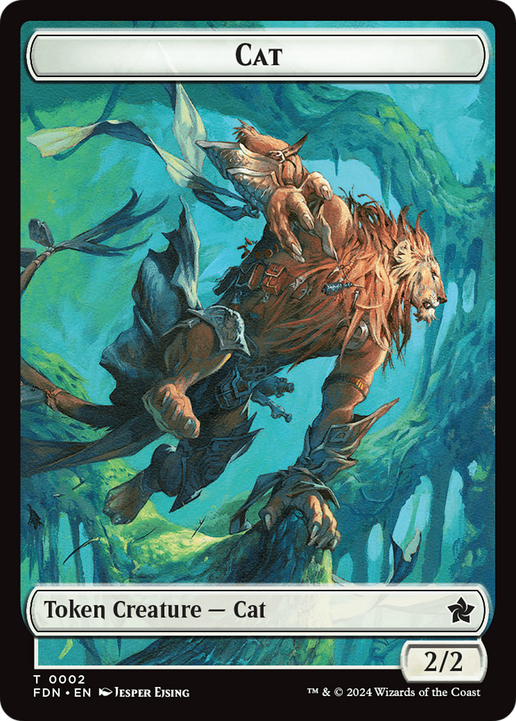 Cat (0001) // Cat (0002) Doubled-Sided Token [Foundations Tokens] - Magic: The Gathering - Card Brawlers | Quebec | Canada |