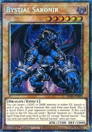 Bystial Saronir [RA05-EN023] Starlight Rare - Rarity Collection 5 - Card Brawlers | Quebec | Canada |
