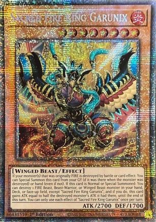 Sacred Fire King Garunix [RA05-EN031] Starlight Rare - Rarity Collection 5 - Card Brawlers | Quebec | Canada |